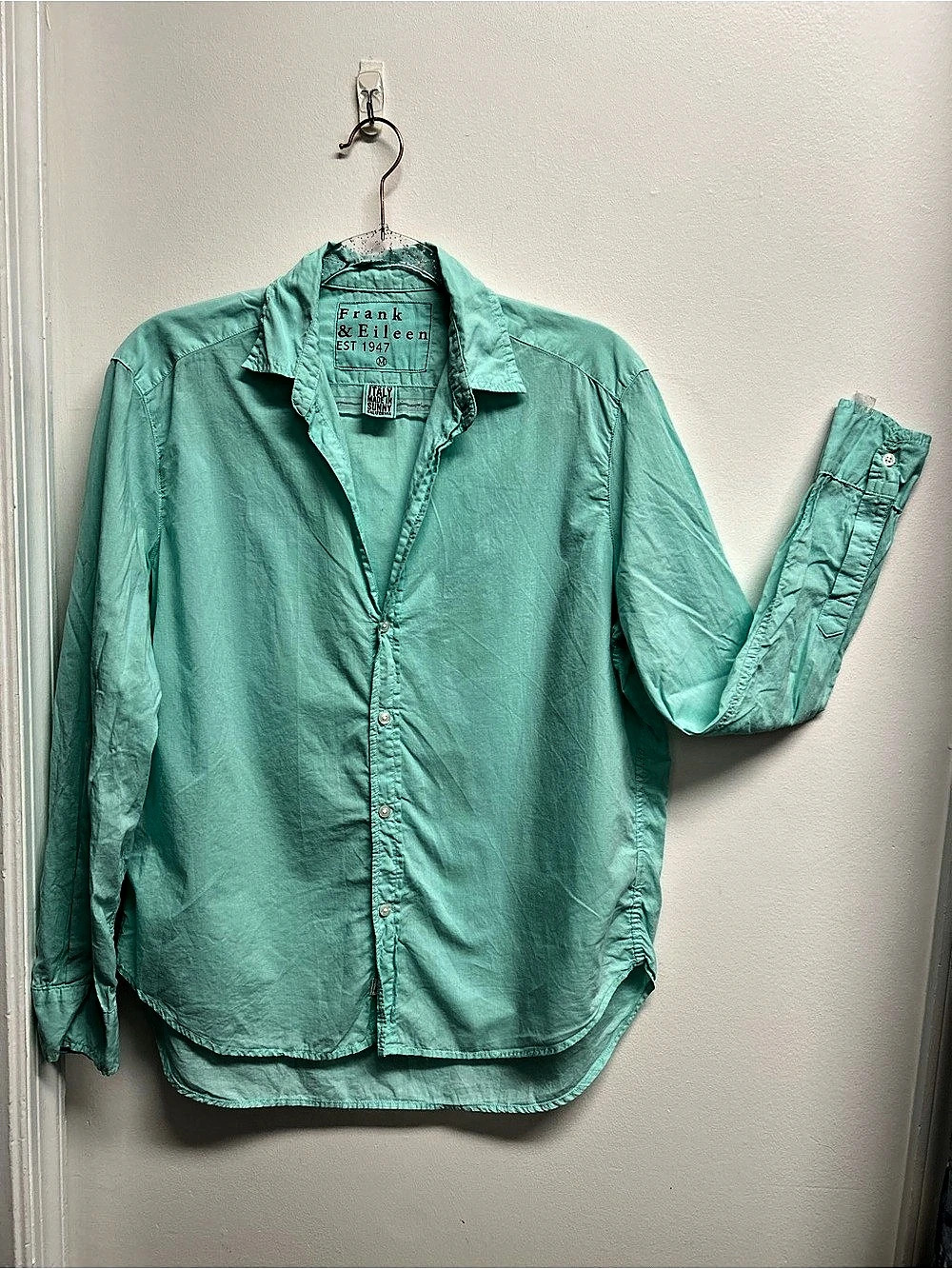 Frank & Eileen lightweight Button-Up Shirt mint Green Medium